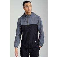 Foray Men's Zip Through Multi Tonal Hooded Sports Jacket in Grey | Size: Large