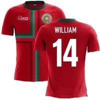 Portugal Men's 2025/2026 Airo Concept Home Shirt William 14 in Red | Size: XL