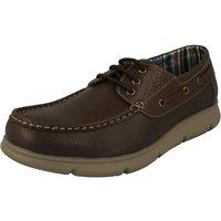 Thomas Blunt Men's Lace-Up Moc Toe Casual Shoe with Cushioned Sole in Brown | Size: 11