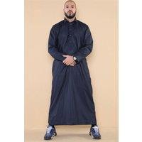 Thobez Men's Islamic Muslim Cotton Thobe Jubba in Navy | Size: 58R