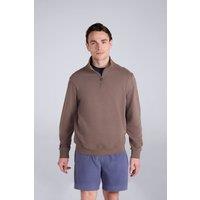 Animal Men's 'Sid' Soft Cotton Warm Comfortable Casual Outdoor Half Zip Sweatshirt in Brown | Size: XS