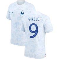 France Men's Mens 2022 - 2023 Away Shirt - Giroud 9 in White | Size: 2XL