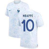 France Men's Mens 2022 - 2023 Away Shirt - Mbappe 10 in White | Size: 2XL