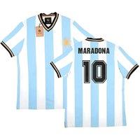 Argentina Men's Mens False Nein Home Vintage Shirt - Maradona 10 in Blue | Size: 2XL