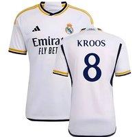 Real Madrid Men's Mens 2023 - 2024 Home Shirt - Kroos 8 in White | Size: 3XL