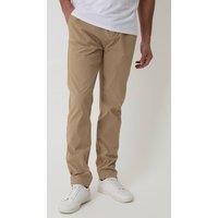 Threadbare Men's Slim Fit Stretch Trousers in Stone | Size: 36R