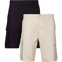 French Connection Men's 2 Pack Cotton Cargo Shorts in Navy | Size: XL