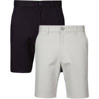 French Connection Men's 2 Pack Cotton Chino Shorts in Navy | Size: Small