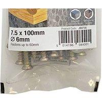 JCP CONSTRUCTION PRODUCTS Concrete Screws Csk Hd 7.5 x 100mm - Box of 100 in Gold