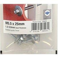 JCP CONSTRUCTION PRODUCTS Metalfix Self-Drilling Screws 5.5 x 50mm in Silver
