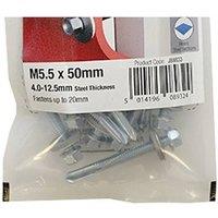 JCP CONSTRUCTION PRODUCTS Metalfix Self-Drilling Screws - 5.5 x 40mm - Box of 100 in Silver