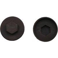 JCP CONSTRUCTION PRODUCTS Vandyke Brown Cover Caps 16mm - Box of 1000 in Dark Brown