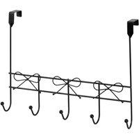 Showerdrape Bows Over Door Storage Hooks in Black