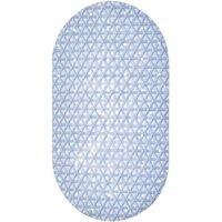Showerdrape Medina Anti Slip PVC Bath Mat 69cm x 36cm in Blue | Size: 69 cm x 36 cm
