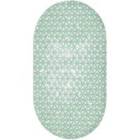 Showerdrape Medina Anti Slip PVC Bath Mat 69cm x 36cm in Green | Size: 69 cm x 36 cm