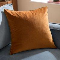 Furn Meridian Velvet Piped Cushion in Tan | Size: 55 cm x 55 cm