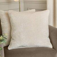 Paoletti Lustre Crushed Velvet Cushion in Ivory | Size: 50 cm x 50 cm