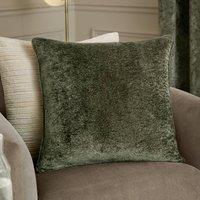 Paoletti Lustre Crushed Velvet Cushion in Green | Size: 50 cm x 50 cm