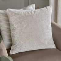 Paoletti Lustre Crushed Velvet Cushion in Silver | Size: 50 cm x 50 cm