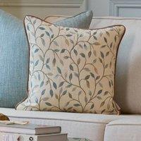 Voyage Maison Cervino Piped Jacquard Cushion in Cream | Size: 43 cm x 43 cm