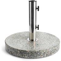 Christow Granite Parasol Base 22kg Garden Umbrella Stand 35mm 38mm 48mm in Grey
