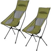 VFM e-Store Folding Outdoor Chair with Carry Bag Green, Pack Away Easy, Durable in Green