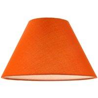 Happy Homewares Traditional Cotton Coolie Lampshade Suitable for Table Lamp or Pendant in Orange | Size: 8 inches