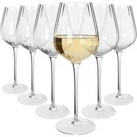 Argon Tableware Kensington Optic Crystal White Wine Glasses - 360ml - Pack of 6 in Clear