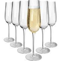 Argon Tableware Kensington Optic Crystal Champagne Flutes - 240ml - Pack of 6 in Clear