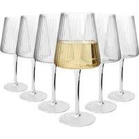Argon Tableware Chelsea Optic Crystal White Wine Glasses - 480ml - Pack of 6 in Clear