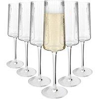 Argon Tableware Chelsea Optic Crystal Champagne Flutes - 260ml - Pack of 6 in Clear