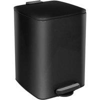Harbour Housewares Square Stainless Steel Kitchen Pedal Bin - 20L in Black