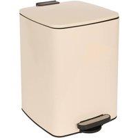 Harbour Housewares Square Stainless Steel Kitchen Pedal Bin - 20L in Beige