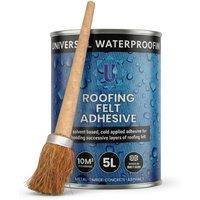 Novecrafto Roof Felt Adhesive 5L - Cold Applied Bitumen (10m Coverage) in Black