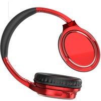 Obasyhig Retro over-ear metal Bluetooth headphones in Red