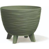 Kelvenix Round Plant Pot Planter with Legs Indoor Outdoor Garden Green 9.5L