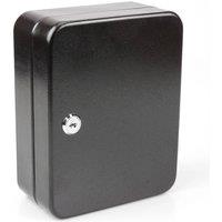 VOGREX Lockable Metal Key Storage Cabinet, Wall Mounted Safe Box with 20 Tags in Black
