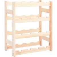 Berkfield Home Wine Rack for 16 Bottles Pinewood in Beige