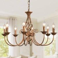 NIVOR 8 Lights French Country Vintage Chandelier Adjustable Bronze Pendant