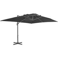 Berkfield Home Cantilever Umbrella with Aluminium Pole 400x300 cm Anthracite in Black