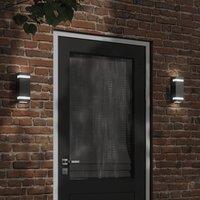 Berkfield Home Outdoor Wall Light Black Stainless Steel