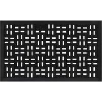 Berkfield Home Door Mat Rectangular 45x75 cm Rubber in Black