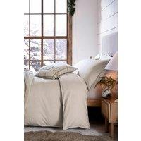 Murmur 'Laila Brushed Cotton' Fitted Sheet in Cream | Size: Double Fitted