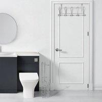 Showerdrape Vertu Toilet Roll & Spare Holder & Over Dook Hook Set in Silver