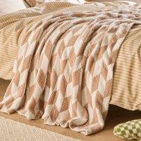 Furn Olsen Geometric Throw in Beige | Size: 130 cm x 180 cm