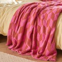 Furn Olsen Geometric Throw in Fuchsia | Size: 130 cm x 180 cm