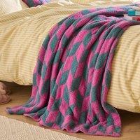 Furn Olsen Geometric Throw in Pink | Size: 130 cm x 180 cm
