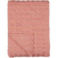 Wylder Walton Waffle Fringed Throw in Rose | Size: 130 cm x 180 cm
