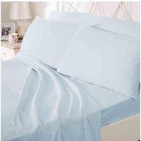 Chums Supersoft Flannelette Sheet & Pillowcase Set in Blue | Size: Double