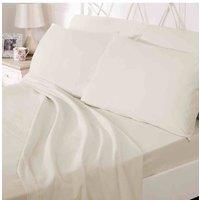 Chums Supersoft Flannelette Sheet & Pillowcase Set in Ecru | Size: King